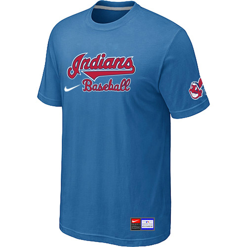Cleveland Indians light Blue Nike Short Sleeve Practice T-Shirt