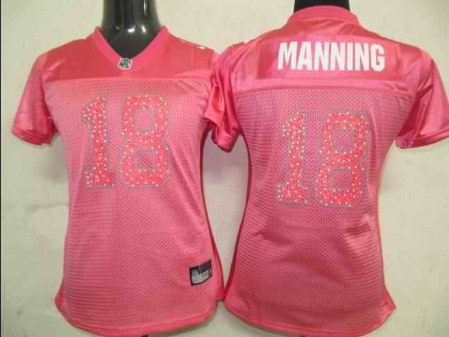 Colts 18 Manning pink new women Jerseys