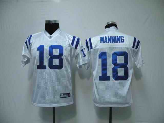 Colts 18 Manning white kids Jerseys