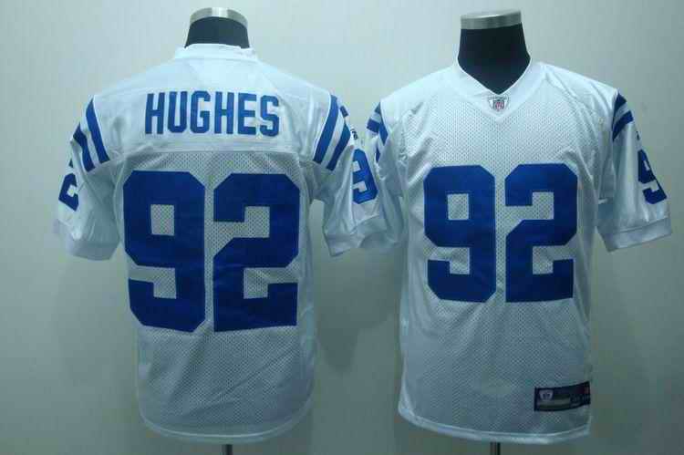 Colts 92 Hughes white Jerseys