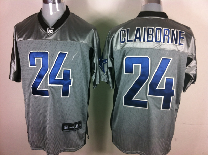 Cowboys 24 Claiborne Grey Jerseys