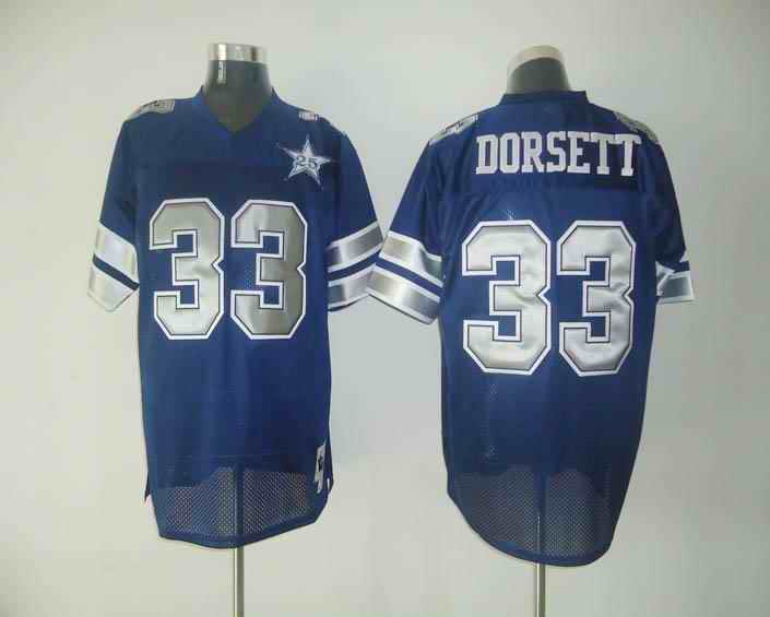 Cowboys 33 Tony Dorsett Blue Jerseys