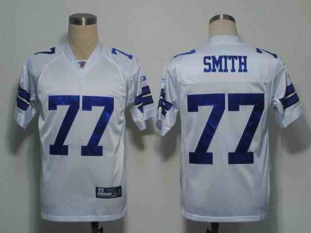 Cowboys 77 Smith White Jerseys