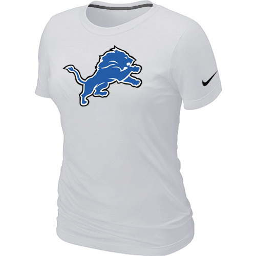 Detroit Lions White Women's Logo T-Shirt