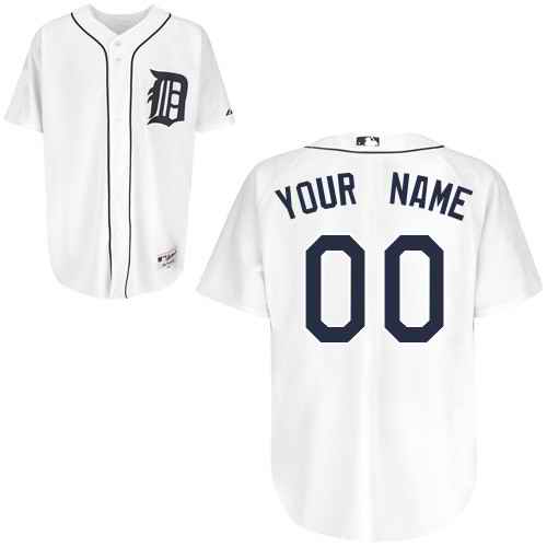 Detroit Tigers White Man Custom Jerseys