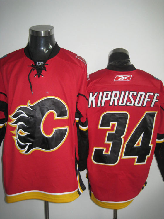 Flames 34 KIPRUSOFF red jerseys
