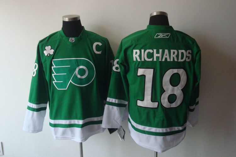 Flyers 18 Richard St.Patricks Day Green Jerseys