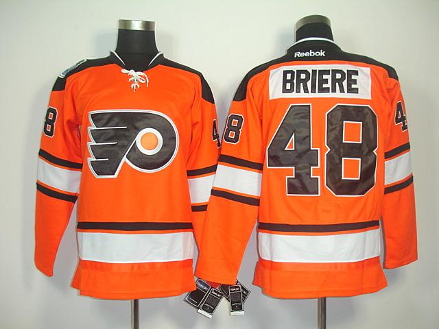 Flyers 48 Briere orange winter classic Jerseys