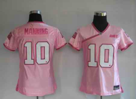 Giants 10 Manning pink women Jerseys