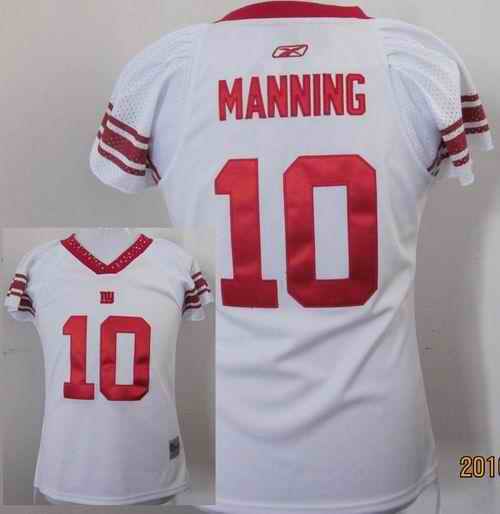 Giants 10 Manning white womens Jerseys