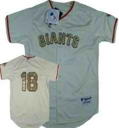 Giants 18 Cain cream gold number Kids Jersey