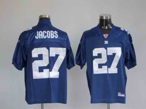 Giants 27 Brandon Jacobs blue Jerseys