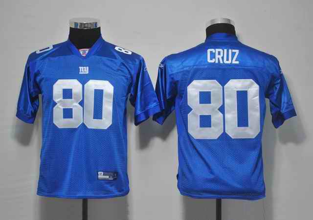 Giants 80 Cruz Blue kids jerseys