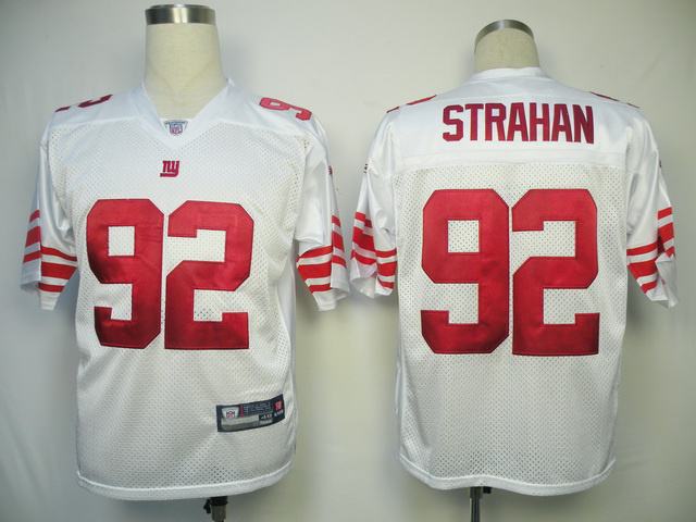 Giants 92 Strahan White Jerseys