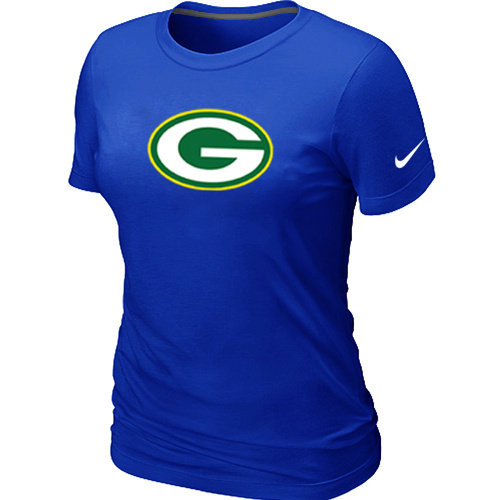 Green Bay Packers Blue Women's Logo T-Shirt