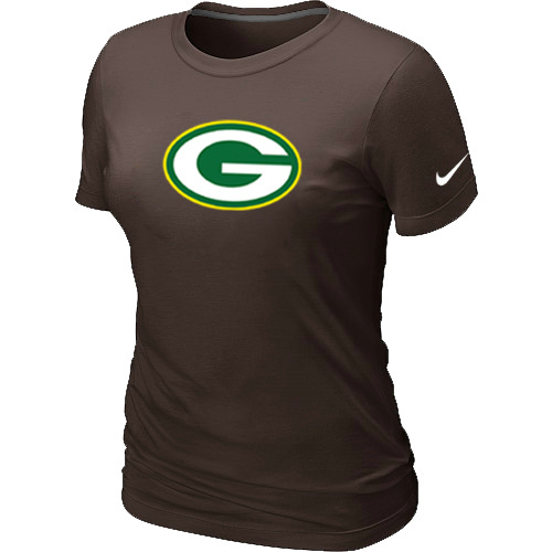 Green Bay Packers Brown Women's Logo T-Shirt