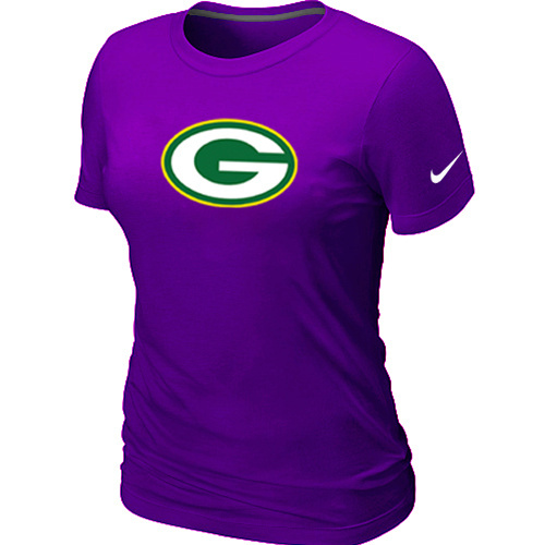 Green Bay Packers Purple Women's Logo T-Shirt