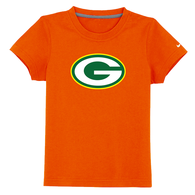 Green Bay Packers Sideline Legend Authentic Logo Youth T-Shirt Orange