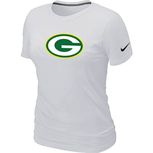 Green Bay Packers White Women's Logo T-Shirt