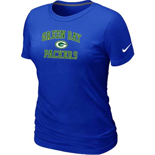Green Bay Packers Women's Heart & Soul Blue T-Shirt