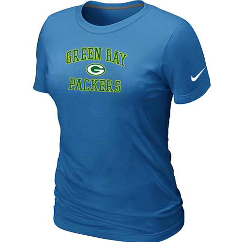 Green Bay Packers Women's Heart & Soul L.blue T-Shirt