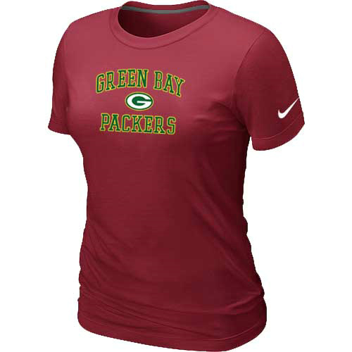 Green Bay Packers Women's Heart & Soul Red T-Shirt