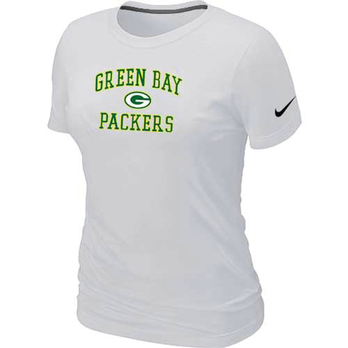 Green Bay Packers Women's Heart & Soul White T-Shirt
