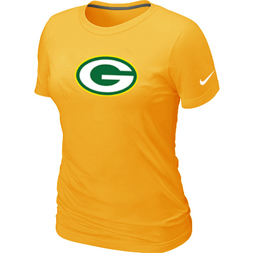 Green Bay Packers Yellow Women's Logo T-Shirt