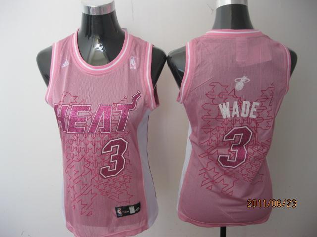 Heat 3 Wade Pink Women Jersey