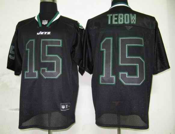 Jets 15 Tebow Lights Out BLACK jerseys