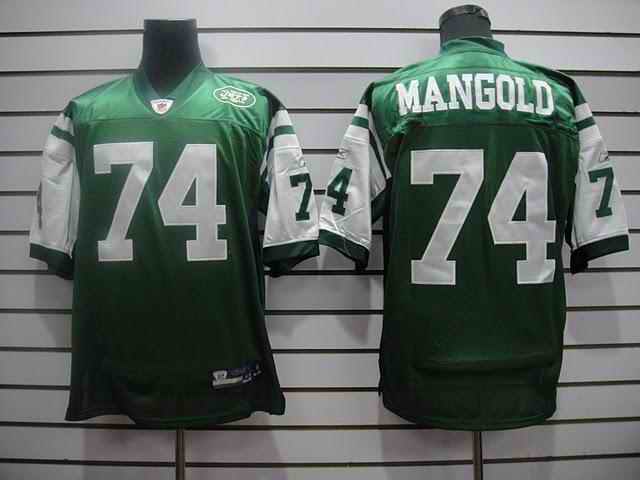 Jets 74 Mangold green Jerseys