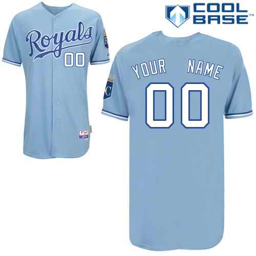 Kansas City Royals Baby Blue Man Custom Jerseys