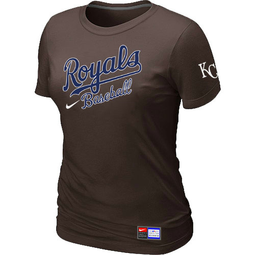 Kansas City Royals Brown Nike Women's Short Sleeve Practice T-Shirt