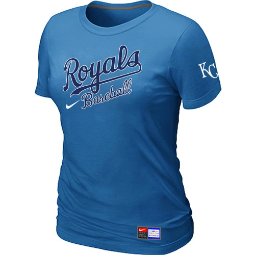 Kansas City Royals L.blue Nike Women's Short Sleeve Practice T-Shirt