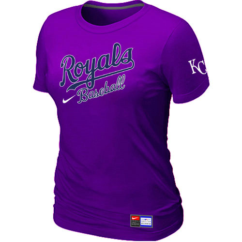 Kansas City Royals Purple Nike Women's Short Sleeve Practice T-Shirt