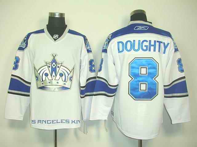 Kings 8 Doughty White Jerseys