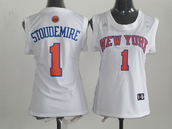 Knicks 1 Stoudemire White Women Jersey