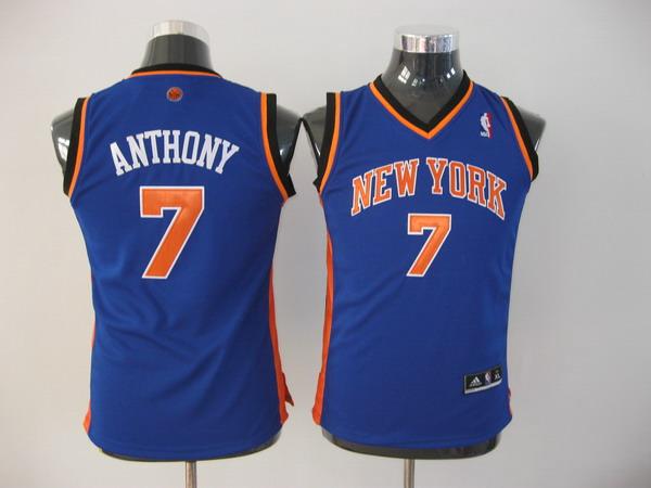 Knicks 7 Anythony Blue Youth Jersey