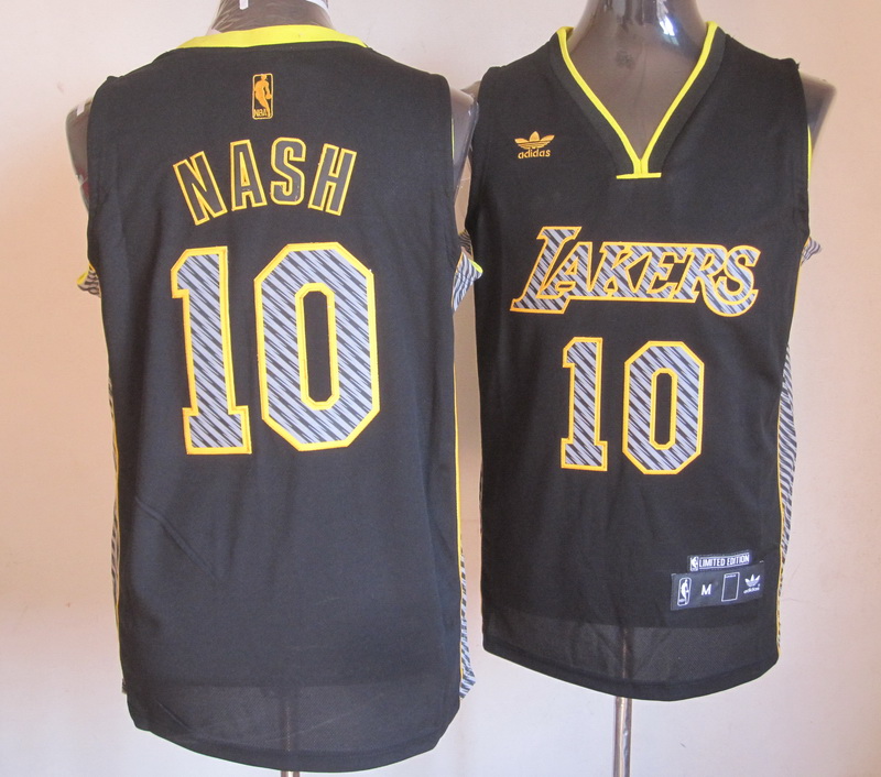 Lakers 10 Nash Black Fashion Jerseys
