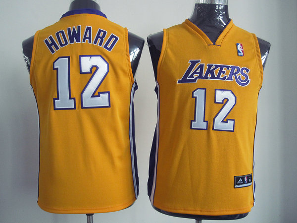 Lakers 12 Howard Yellow youth Jersey