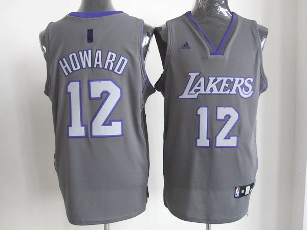Lakers 12 Howard Grey Jersey