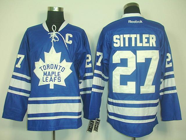 Leafs 27 Sittler blue Jerseys