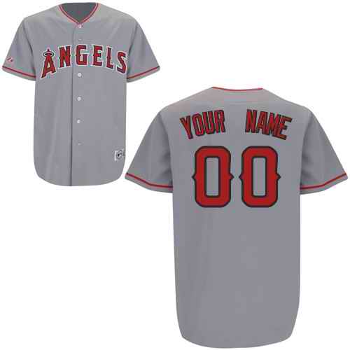 Los Angeles Angels Of Anaheim Grey Man Custom Jerseys