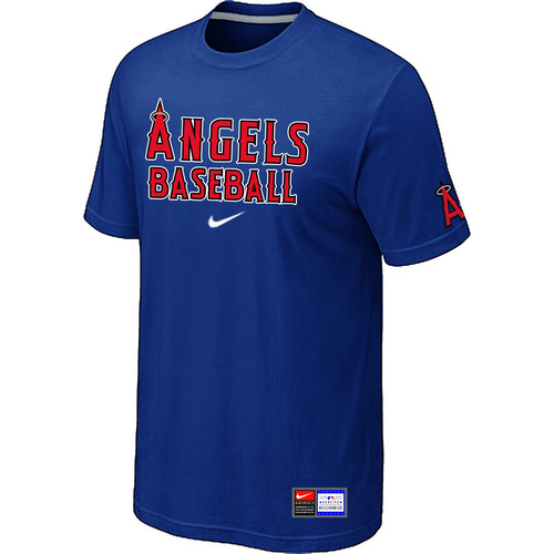 Los Angeles Angels of Anaheim Blue Nike Short Sleeve Practice T-Shirt