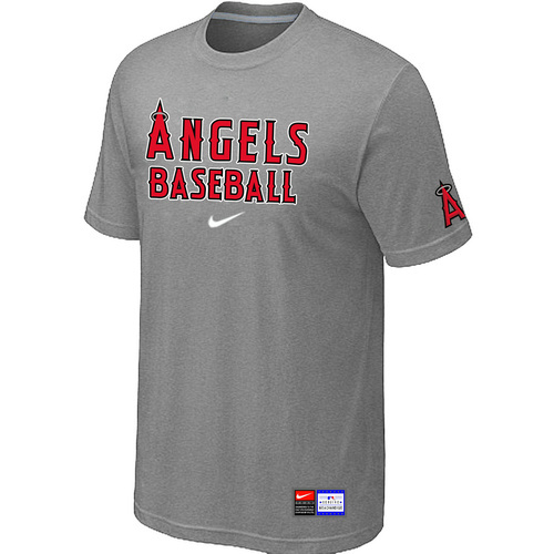 Los Angeles Angels of Anaheim L.Grey Nike Short Sleeve Practice T-Shirt