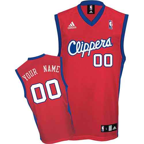 Los Angeles Clippers Custom red adidas Road Jersey