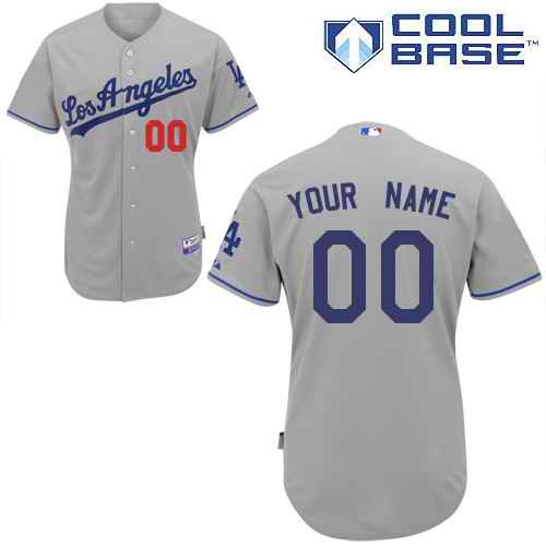 Los Angeles Dodgers Grey Man Custom Jerseys