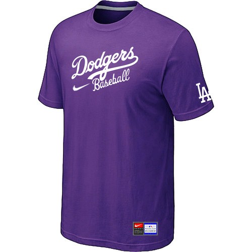 Los Angeles Dodgers Nike Short Sleeve Practice T-Shirt Purple