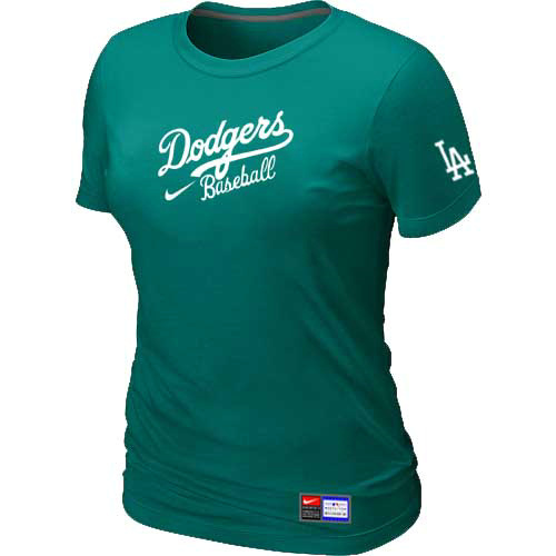 Los Angeles Dodgers Nike Women's L.Green Short Sleeve Practice T-Shirt