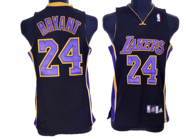 Los Angeles Lakers 24 Bryant Black Youth Jersey